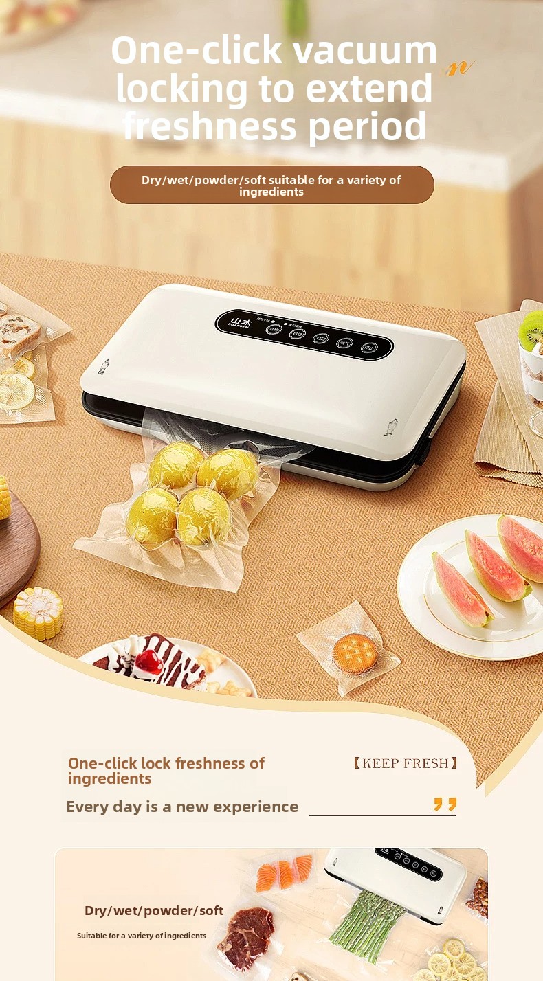 Food And Snacks - Mini Vacuum Sealer Machine Automatic Household