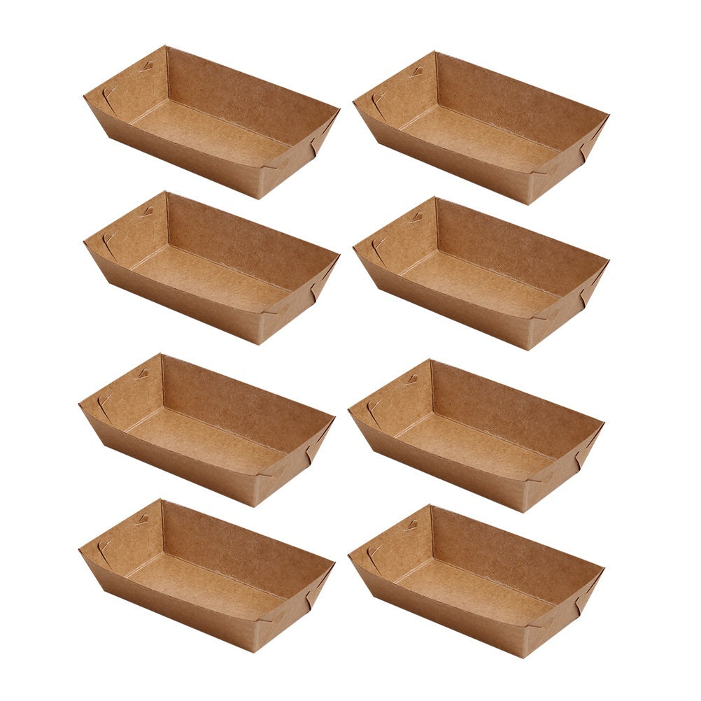 30Pcs Boat Shaped Kraft Paper  - Food Snacks Box ulasan dan harga