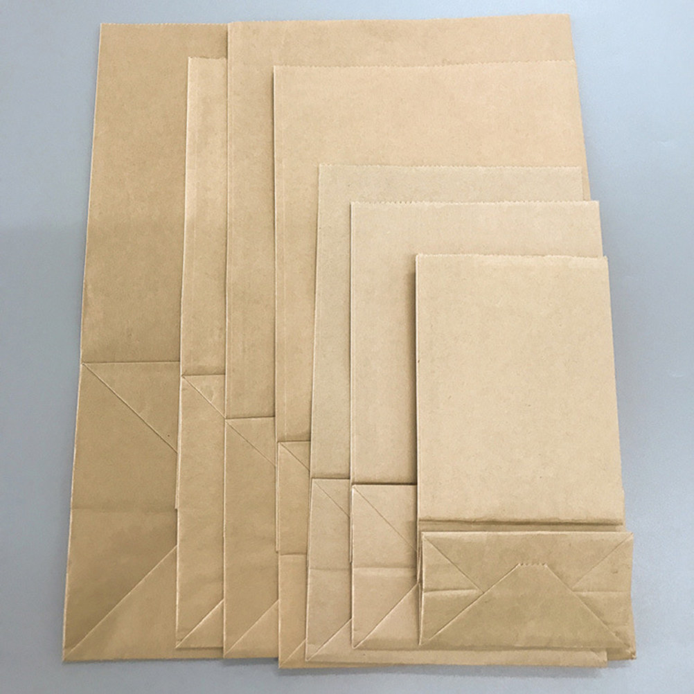 100pcs Kraft Paper Bag Small S - Food And Snacks ulasan dan harga