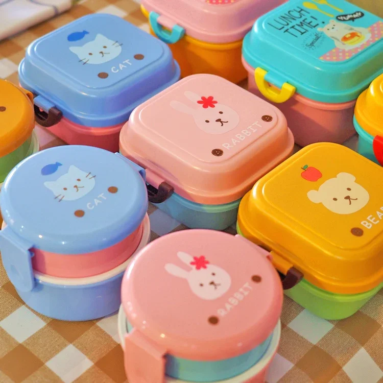 Cute Cartoon Kittyed Bento Lun - Food Snacks For Kids ulasan dan harga