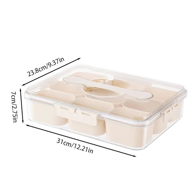 9 Compartments Divided Serving - Food Snacks Box ulasan dan harga