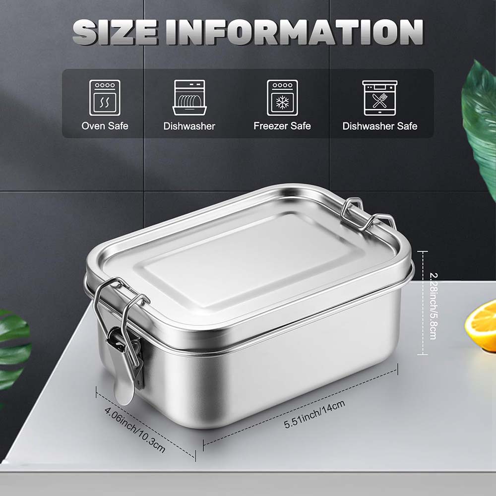4Pcs Stainless Steel Bento Box - Food Snacks Box ulasan dan harga