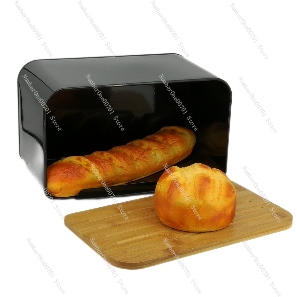 Kitchen Bread Box with Bamboo  - Food Snacks Box ulasan dan harga