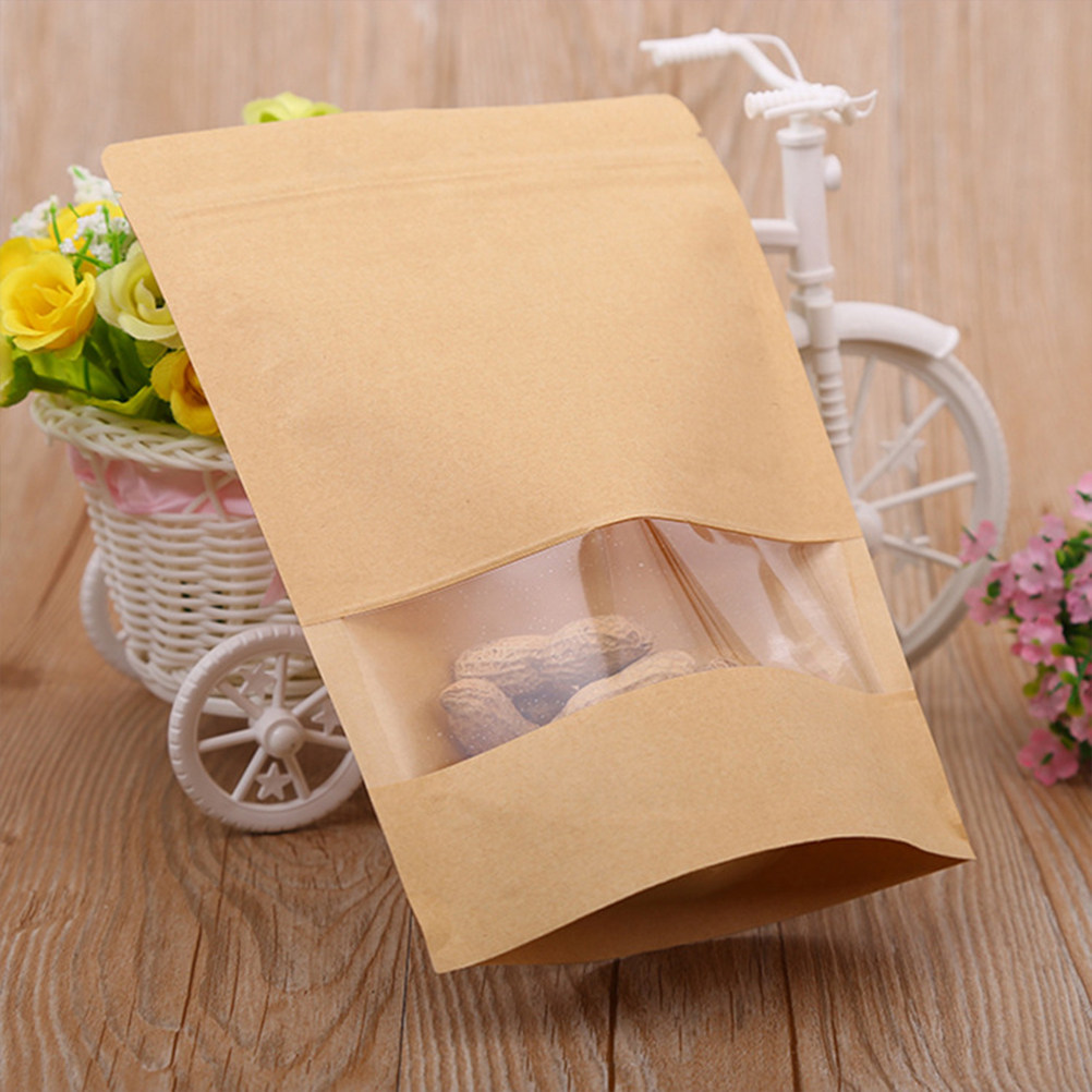 50Pcs Kraft Paper Zipper Seale - Food And Snacks ulasan dan harga
