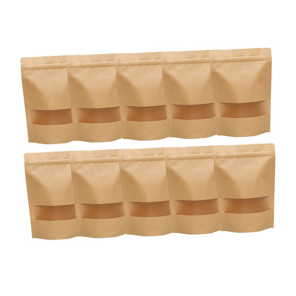 50Pcs Kraft Paper Zipper Seale - Food And Snacks ulasan dan harga