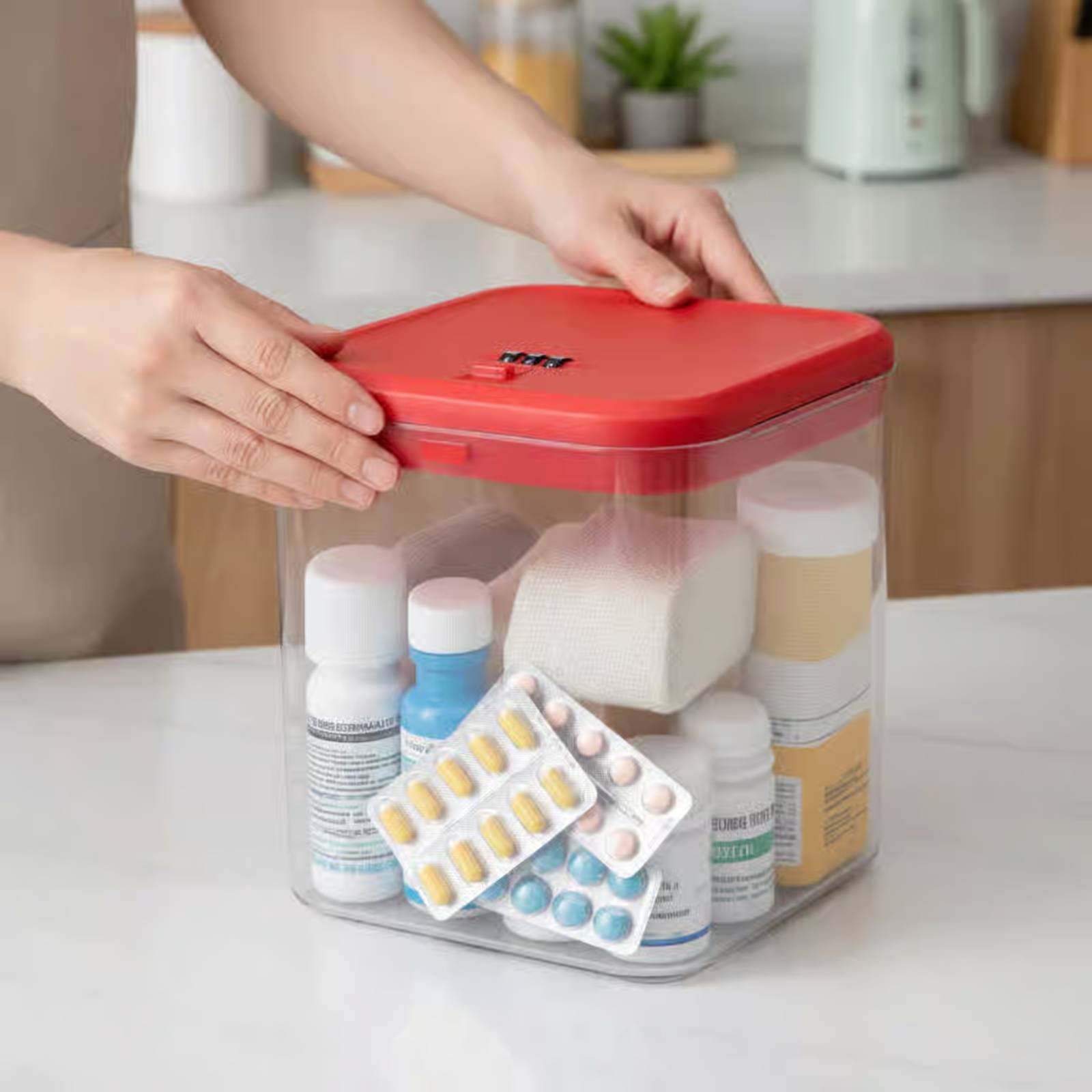Clear Lockable Box Versatile L - Food & Snacks Coloring Book Bold & Easy ulasan dan harga