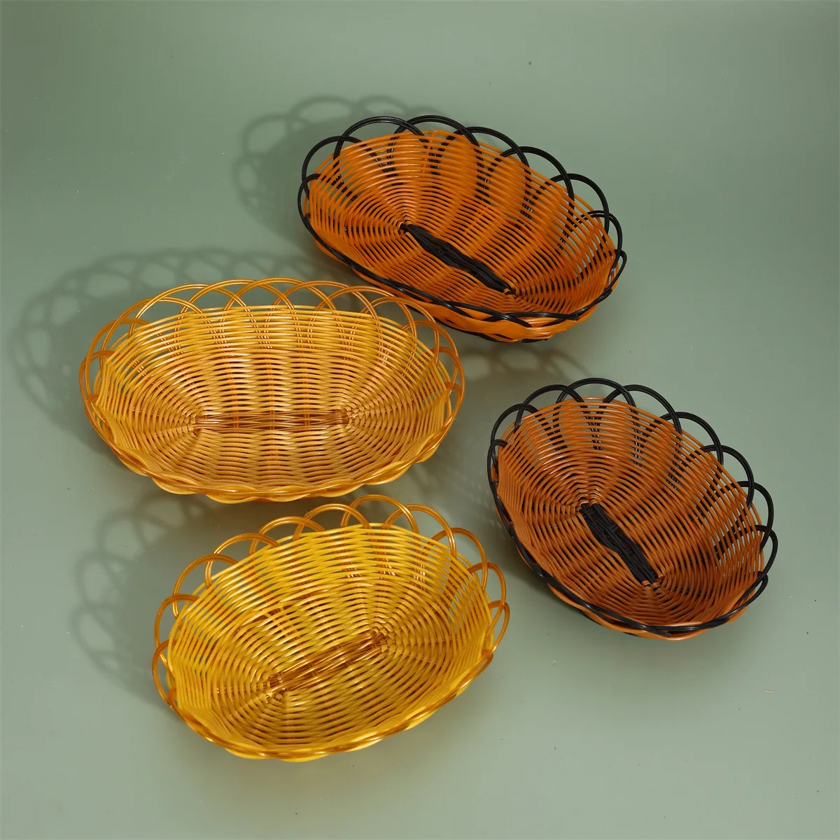 New Imitation Rattan Fruit Bas - Food Snacks Indian ulasan dan harga