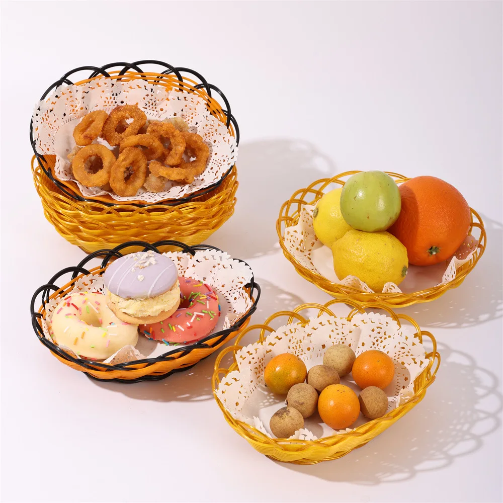New Imitation Rattan Fruit Bas - Food Snacks Indian ulasan dan harga