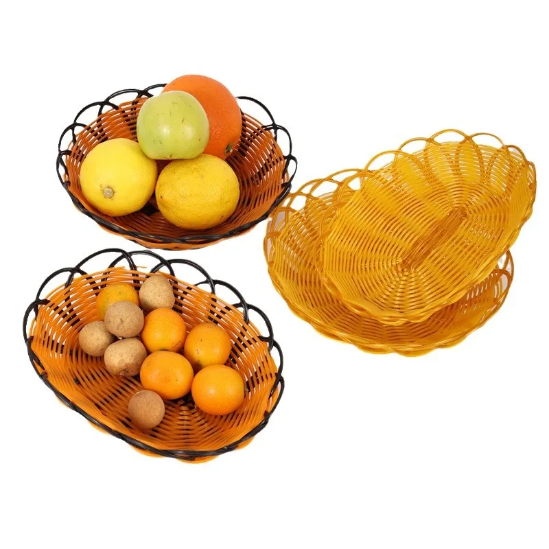 New Imitation Rattan Fruit Bas - Food Snacks Indian ulasan dan harga