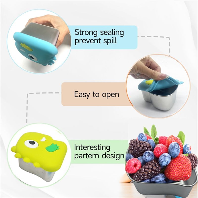 AA94-304 Stainless Steel Dinos - Food Snacks Box ulasan dan harga