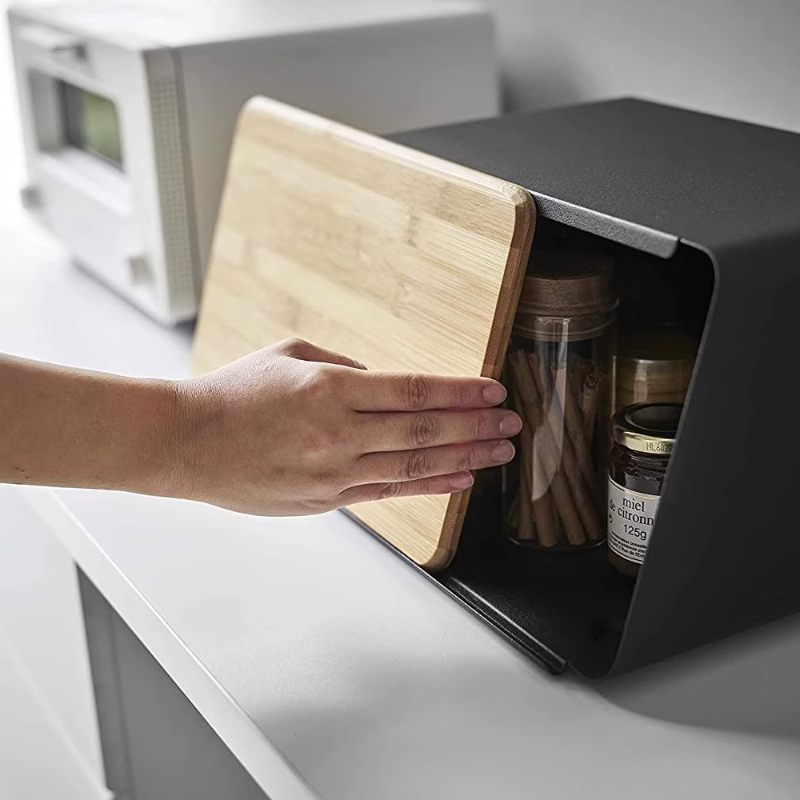 Bamboo Bread Box for Kitchen S - Food Snacks Box ulasan dan harga