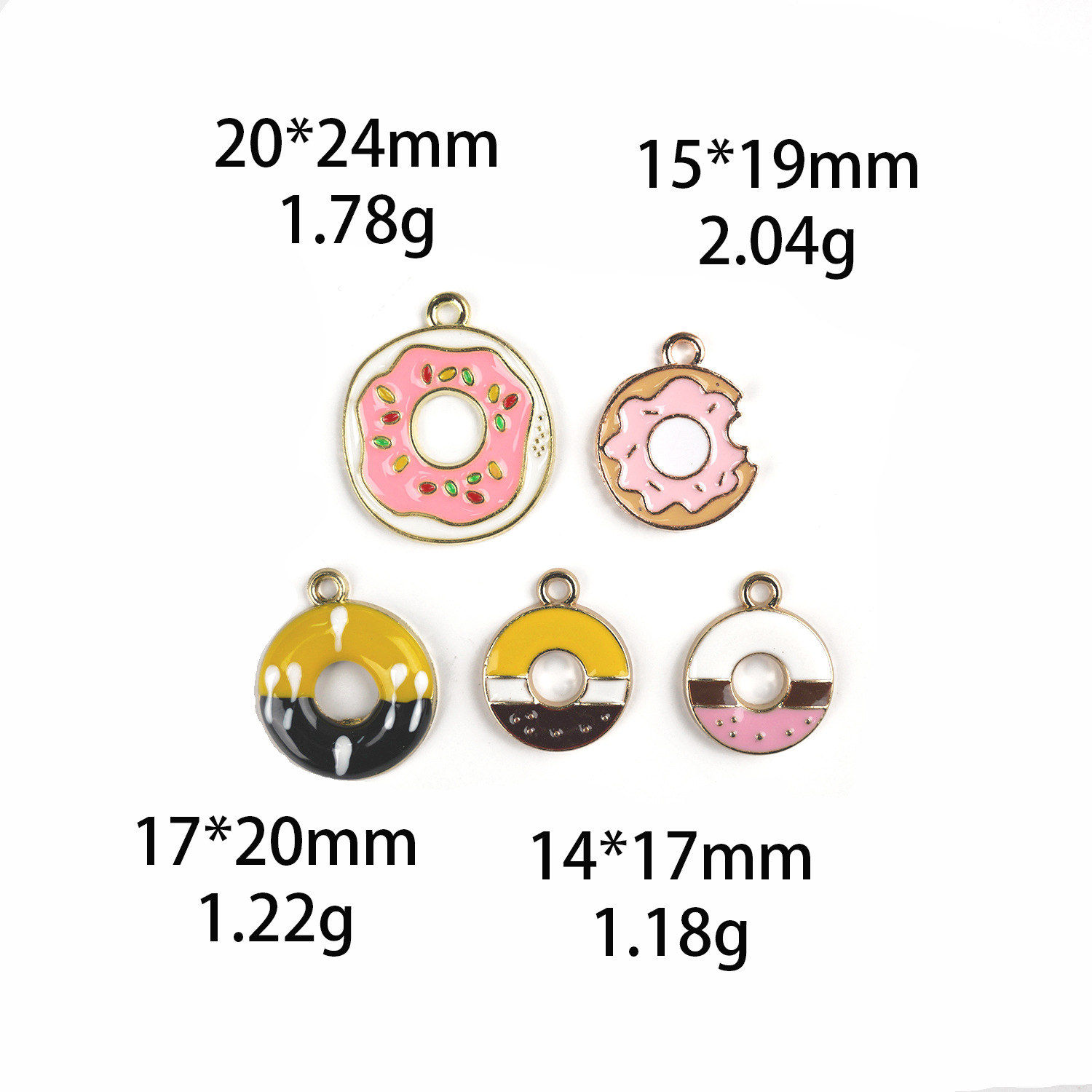 10 Pcs Colorful Enamel Cute Do - Zinc Food Snacks ulasan dan harga