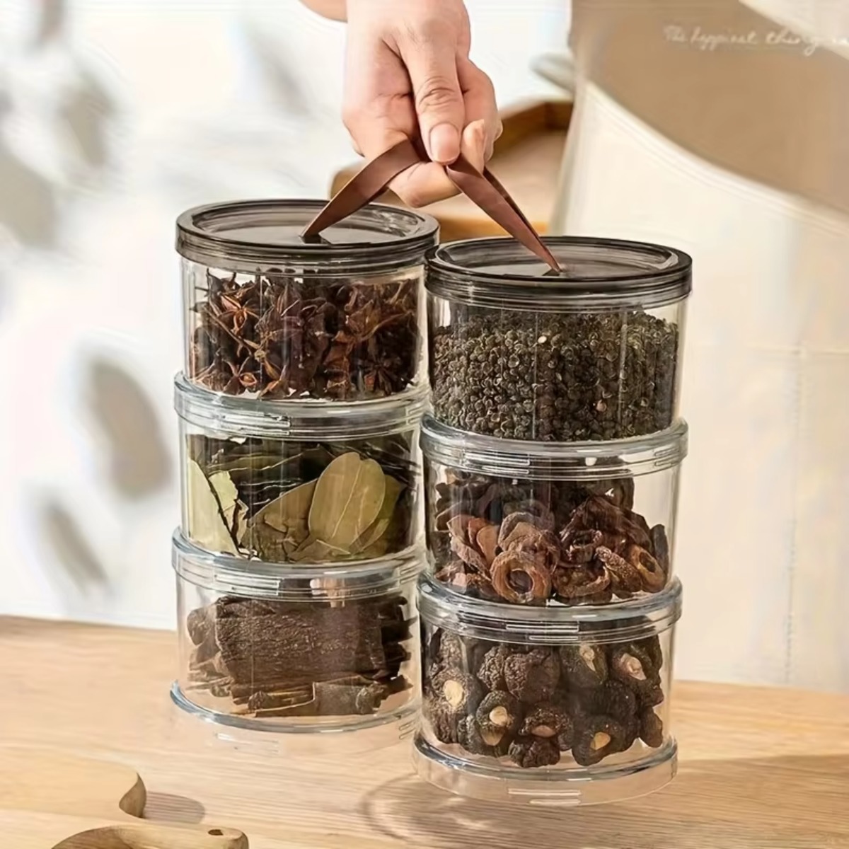 3-Layer Round Handheld Spice B - Food Snacks Box ulasan dan harga