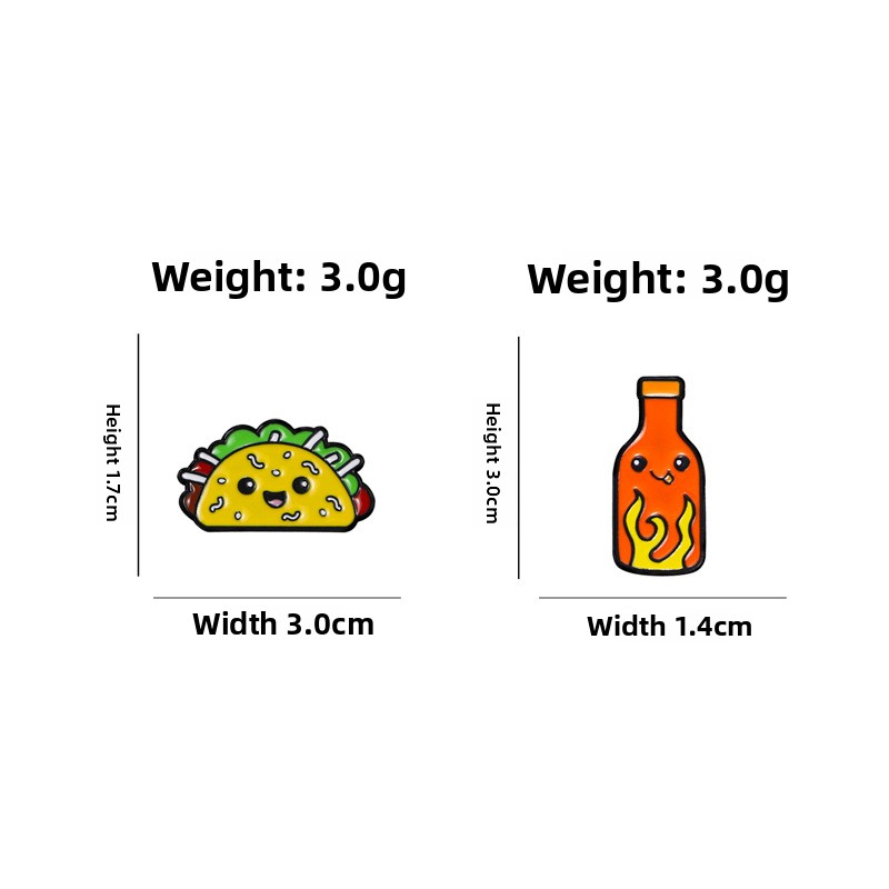 Cartoon Taco Chili Sauce Ename - Zinc Food Snacks ulasan dan harga