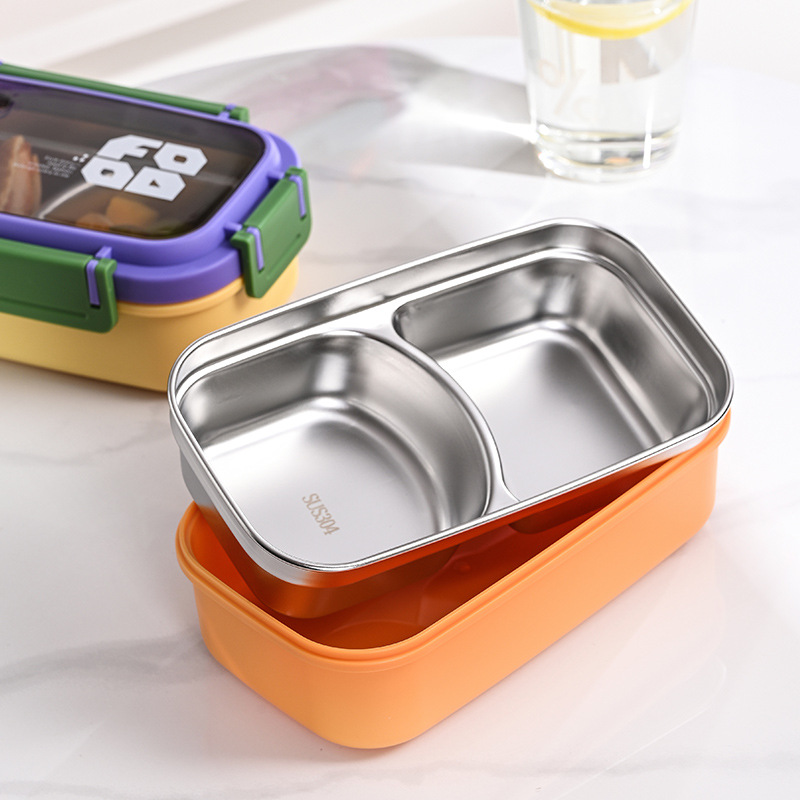 JUSTINLAU 2 Grid Bento Box Sta - Food Snacks Box ulasan dan harga