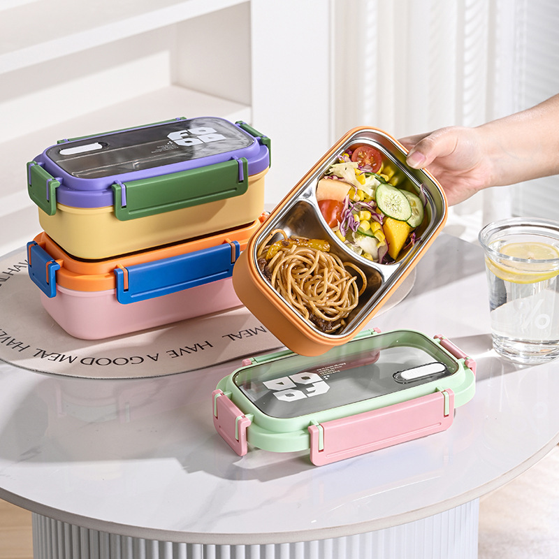 JUSTINLAU 2 Grid Bento Box Sta - Food Snacks Box ulasan dan harga