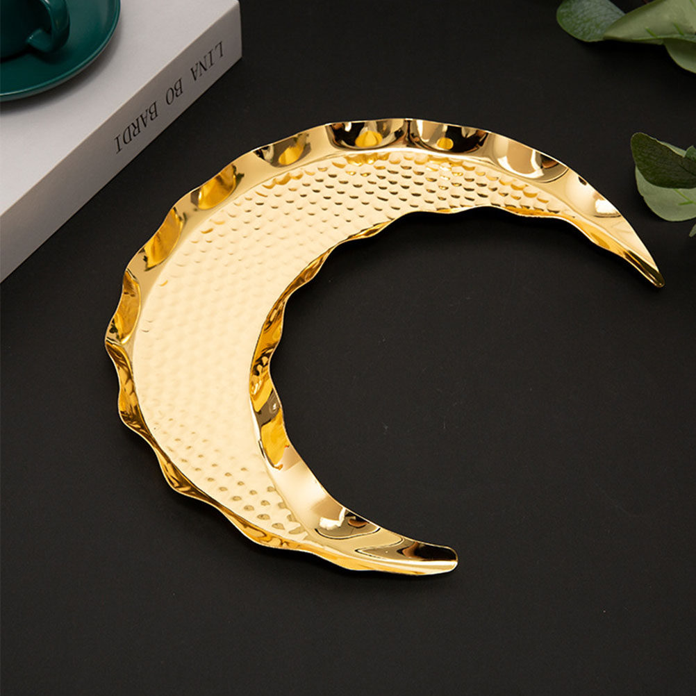 1Pcs Moon Shape Metal Food Ser - Zinc Food Snacks ulasan dan harga