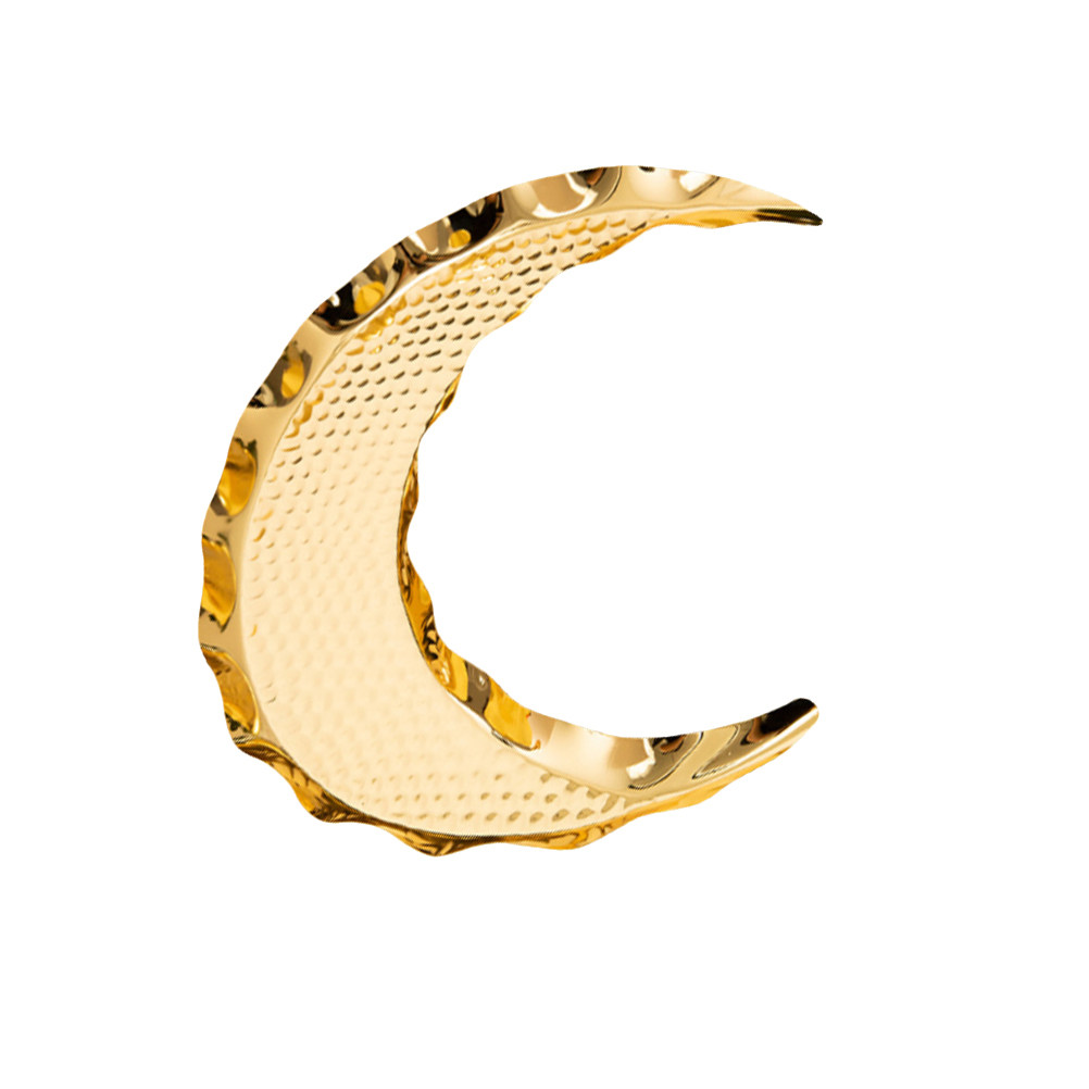 1Pcs Moon Shape Metal Food Ser - Zinc Food Snacks ulasan dan harga