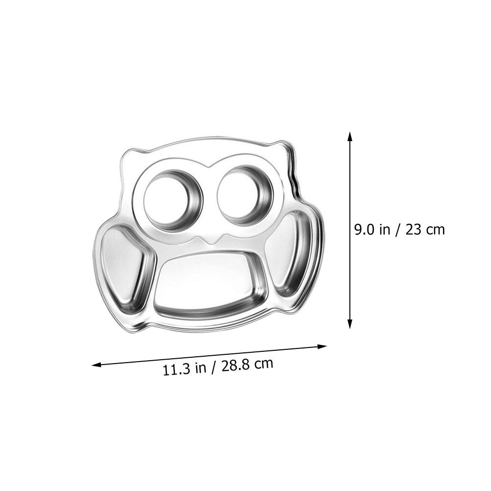 2Pcs Owl Stainless Steel Divid - Food Snacks For Kids ulasan dan harga